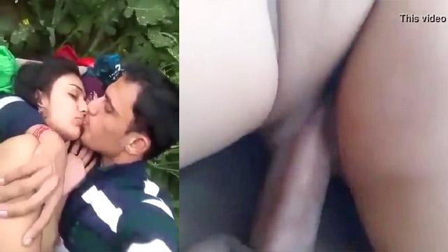 Couple Jungle Outdoor Hard Fuck Affair MMS